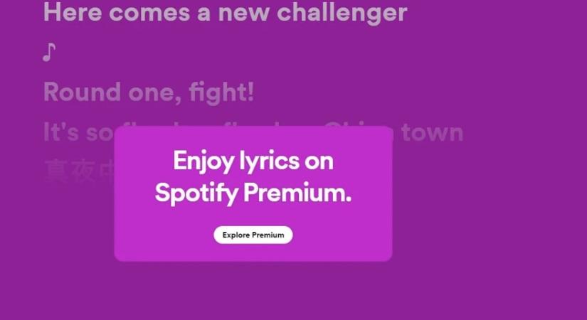 Csendes Spotify-puccs: fizess a dalszövegért!