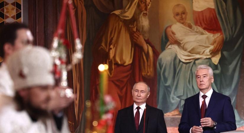 Putyin is részt vett a húsvéti istentiszteleten  videó