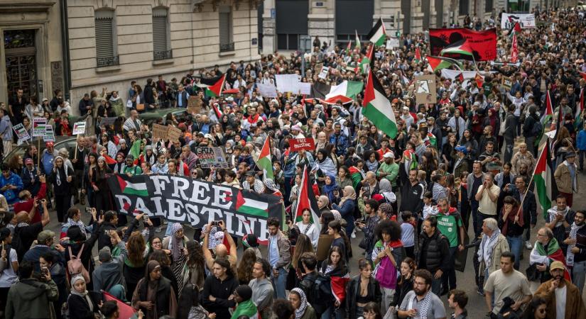 Több százan vettek részt egy palesztinbarát tüntetésen Svájcban