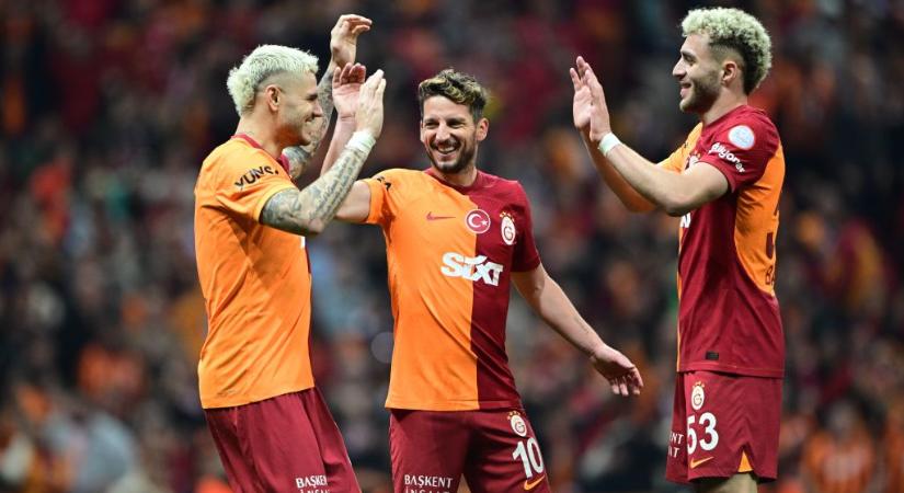 Süper Lig: kiütéses győzelmet aratott a Galatasaray és karnyújtásnyira van a bajnoki címtől