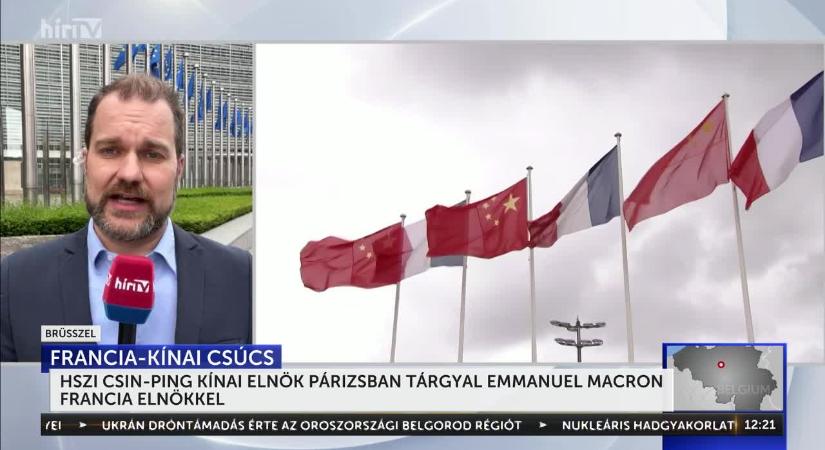 Hszi Csin-ping kínai elnök Párizsban tárgyal Emmanuel Macron francia elnökkel  videó