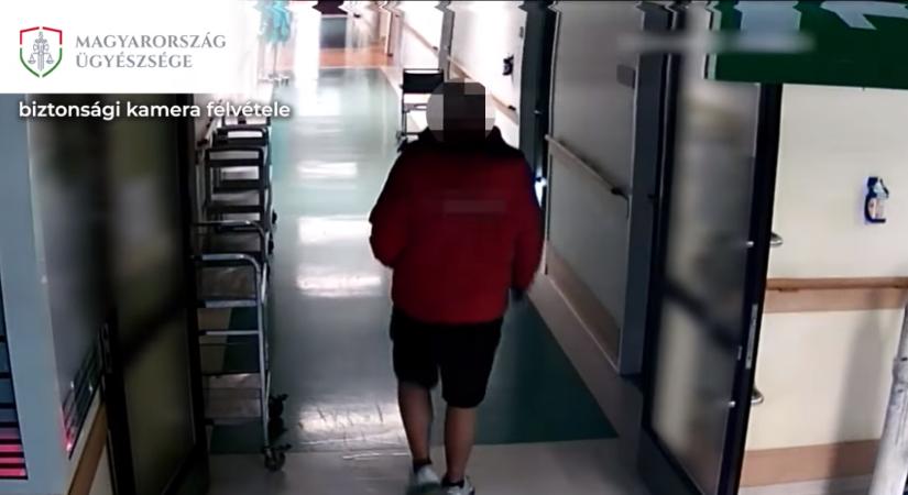 Videón az ember, aki alvó betegeket fosztott ki a budai kórházban
