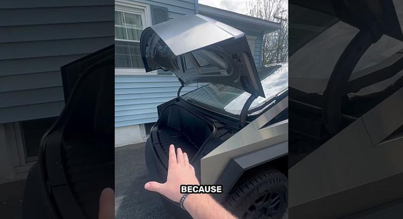 Videón az "okos" Cybertruck-tulaj, aki eltörette a saját ujját az autóval