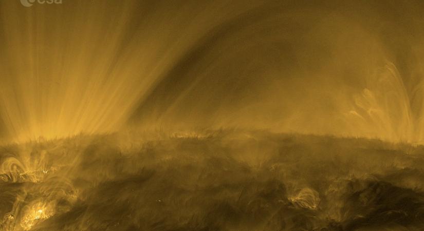 Videón a tomboló Napunk tízezer kilométer magas plazmanyúlványai és az egymillió Celsius-fokos régiói