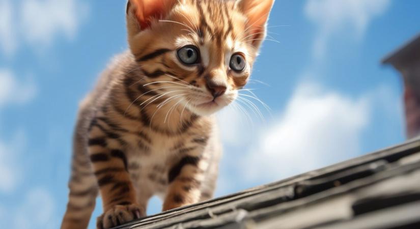 Tetőről kellett macskát menteni Hajdúböszörményben