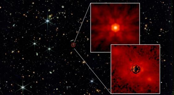 Hatalmas fekete lyukakat látott meg a James Webb űrteleszkóp 13 000 000 000 fényévre
