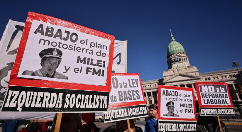 Argentínában országos sztrájkot tartottak Javier Milei megszorításai miatt