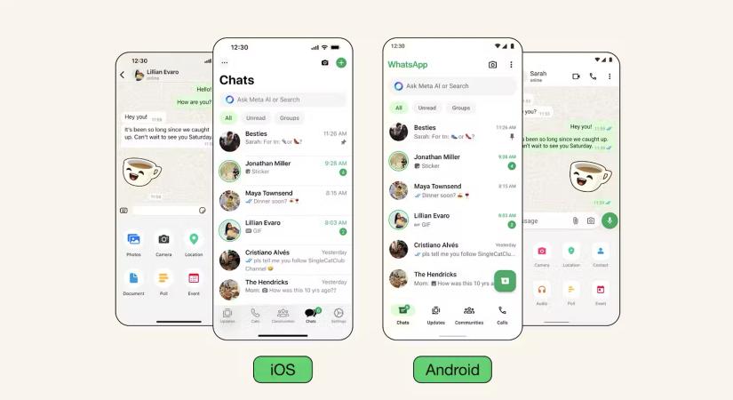 WhatsApp Design: új színek, sötét mód és sok más!