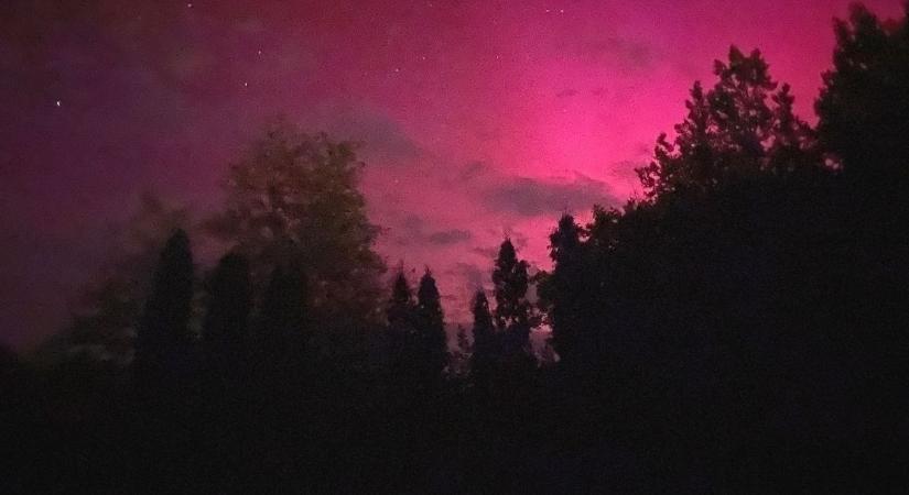 Sarki fény ragyogta be az éjszakai eget Bács-Kiskunban – galériával