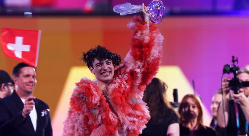 Nembináris énekes nyerte az Eurovíziós Dalfesztivált: rögtön eltörte a trófeát, meg állítólag az ujját is – videó