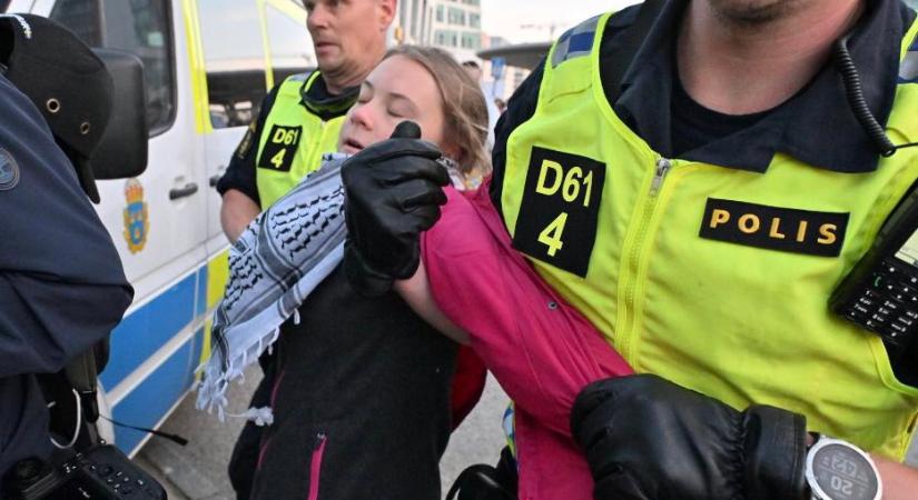 Balhé volt az Eurovíziós Dalfesztivál helyszínen, Greta Thunberg is elvitték rendőrök