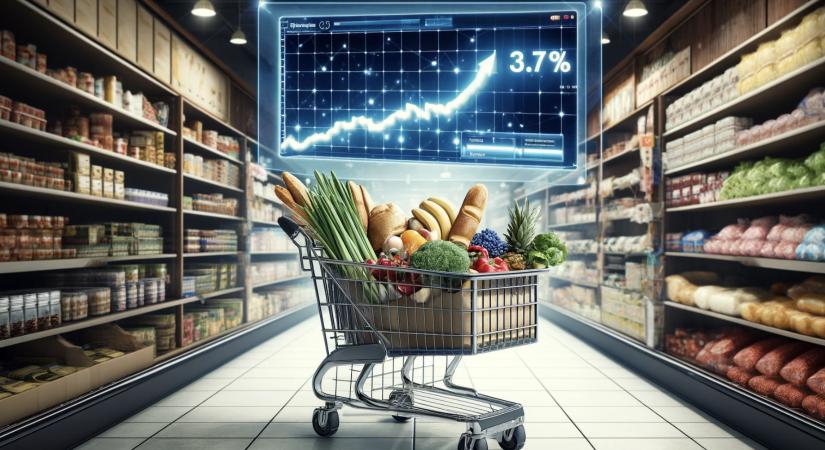 KSH: 3,7 százalékkal nőttek átlagosan a fogyasztói árak áprilisban az előző év azonos hónapjához képest