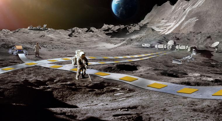 Lebegő robotvonatot építene a NASA a Holdon