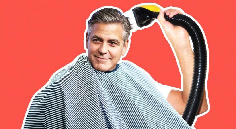 Porszívóval vágja a haját George Clooney – meg is mutatta, hogy csinálja