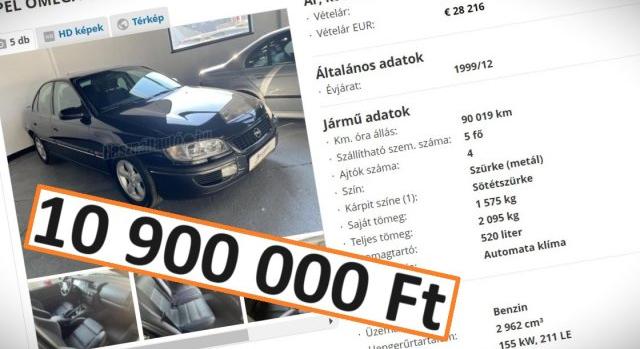 Tényleg 10,9 milliót kérnek ezért a 25 éves Opel Omegáért?