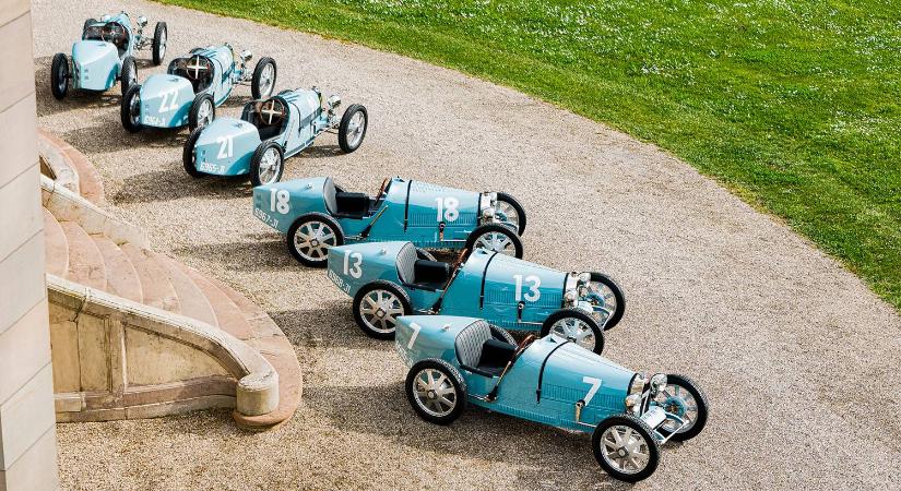 Elektromos kisautókkal ünnepli a Bugatti a 100 éves versenyautóját