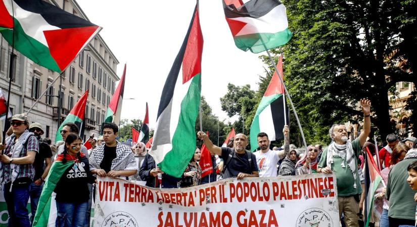 Izrael-ellenes tüntetők verekedtek össze Milánóban  videó
