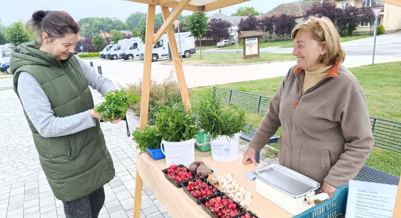 Spenót, sonka és korai cseresznye – Megnyitott a termelői piac Vépen - fotók