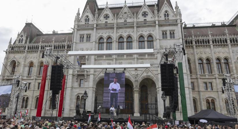 Nyilvános: 28 millió forintba került Magyar Péter április 6-i tüntetése