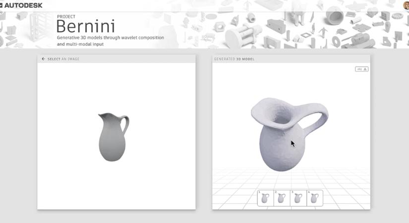 Az Autodesk bemutatja a Bernini generatív AI projektet, 3D modellek létrehozásához