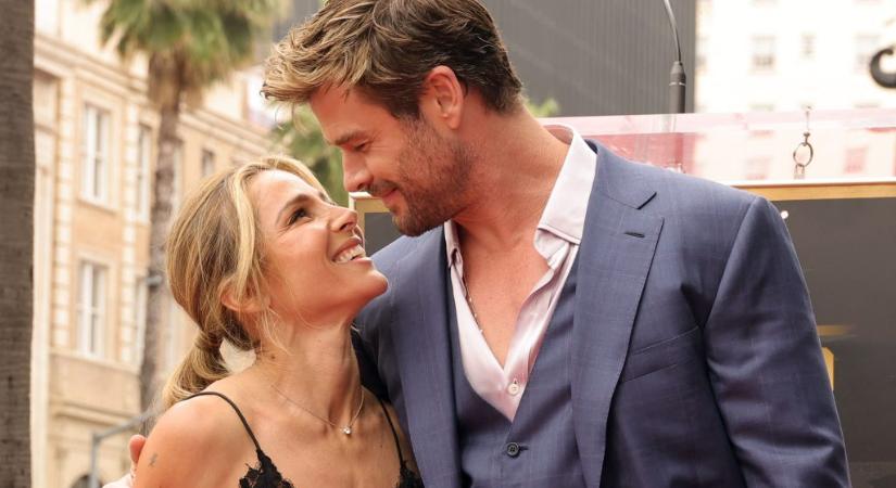 Felesége és ikerfiai is csatlakoztak Chris Hemsworth-höz, amikor felavatta csillagát a hollywoodi Hírességek sétányán
