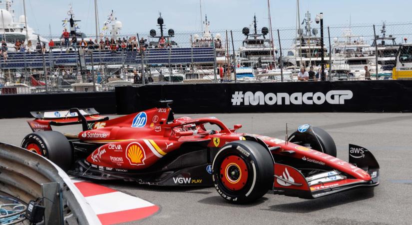 Leclerc az élen, küszködik a Red Bull Monacóban