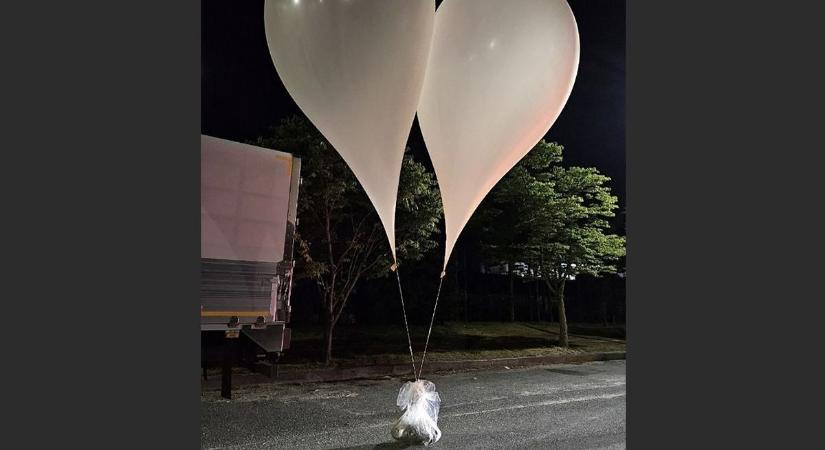 Hőlégballonnal küld szemetet és ürüléket délre Észak-Korea