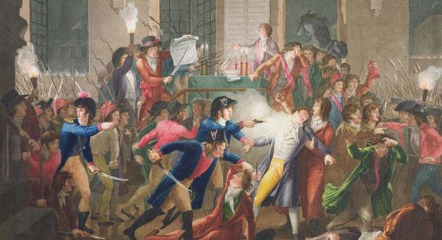 Őrizetbe vétele előtt még ünnepelt a jakobinus diktatúra vezéralakja, Robespierre