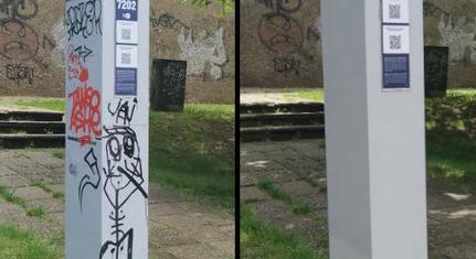 A BIOKOM Nonprofit Kft. folytatja a graffitik eltávolítását Pécs városában
