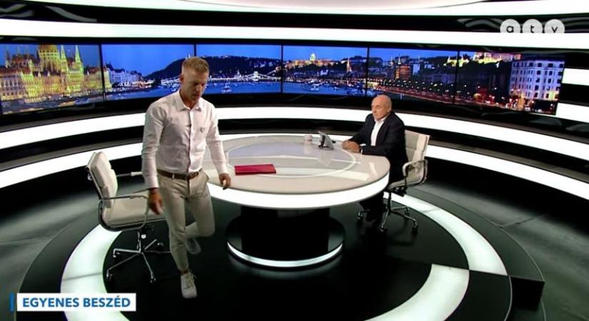 Magyar Péter két perc után kivonult az ATV műsorának élő adásából