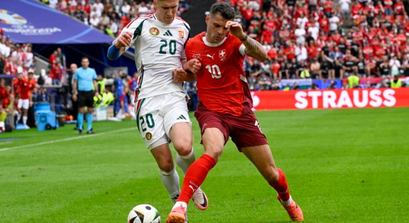 Svájc két góllal vezet a magyar válogatott ellen az Eb-n
