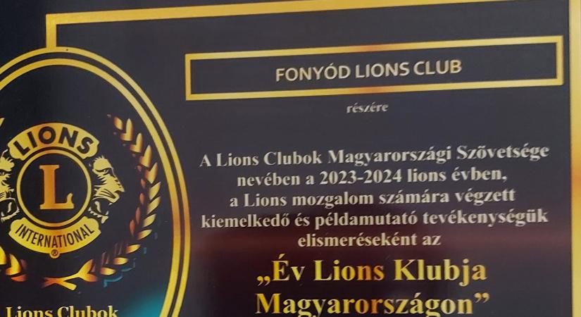 Év Lions Klubja Magyarországon: fonyódi siker