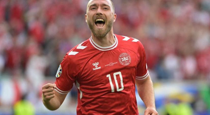 Három évvel azután, hogy az akkori Európa-bajnokság egyik meccsén leállt a szíve, gólt lőtt az Európa-bajnokságon a dán Christian Eriksen