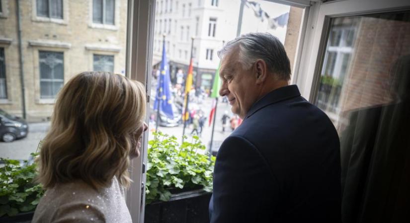 Orbán Viktor Brüsszelben értékelte az EP-választást Giorgia Melonival