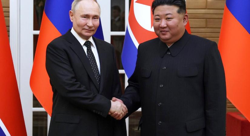 Teljes támogatást ígért Vlagyimir Putyinnak az ukrajnai háborúhoz Kim Dzsong Un
