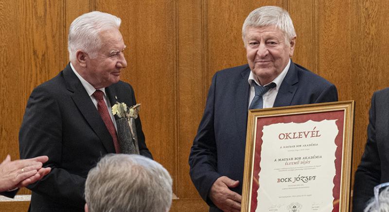 Bock József kapta a Magyar Bor Akadémia életműdíját