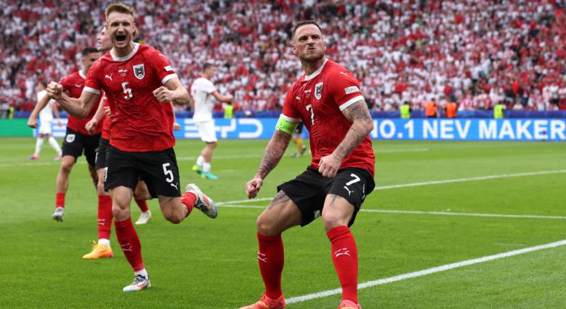 Euro 2024: négygólos mérkőzésen verte Ausztria a lengyeleket! – videóval