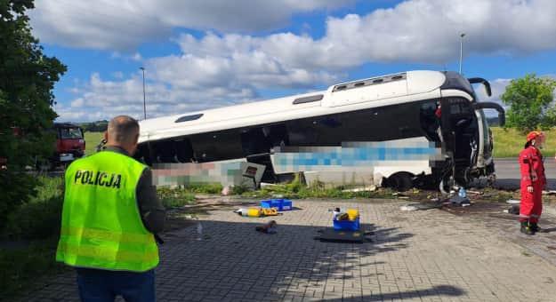 14 ukrán sérült meg egy lengyelországi buszbalesetben