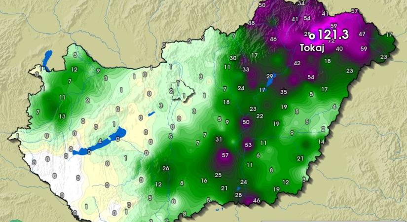 25 éves csapadékrekord dőlt meg éjszaka