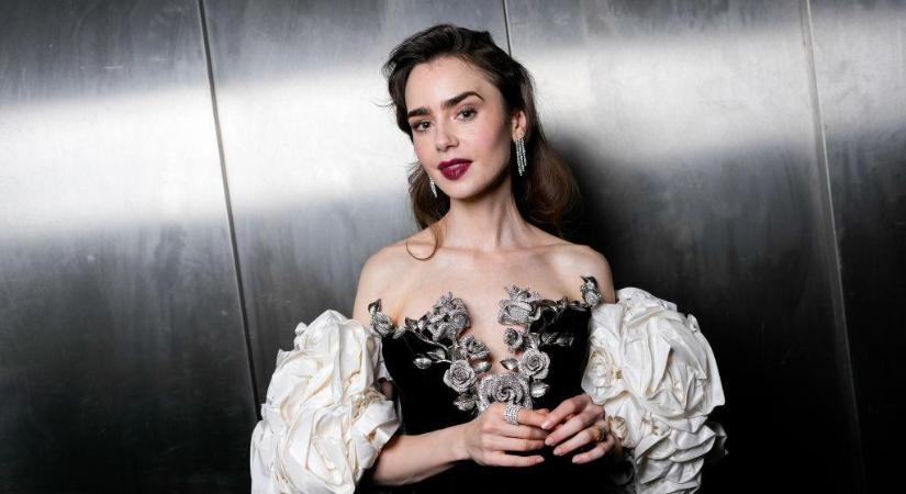 Lily Collins a világ legmerészebb ékszer-melltartójában lépett vörös szőnyegre