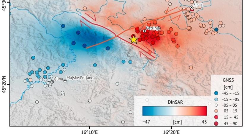 Mennyit mozdult el a Föld a 2020-as petrinjai földrengés során?