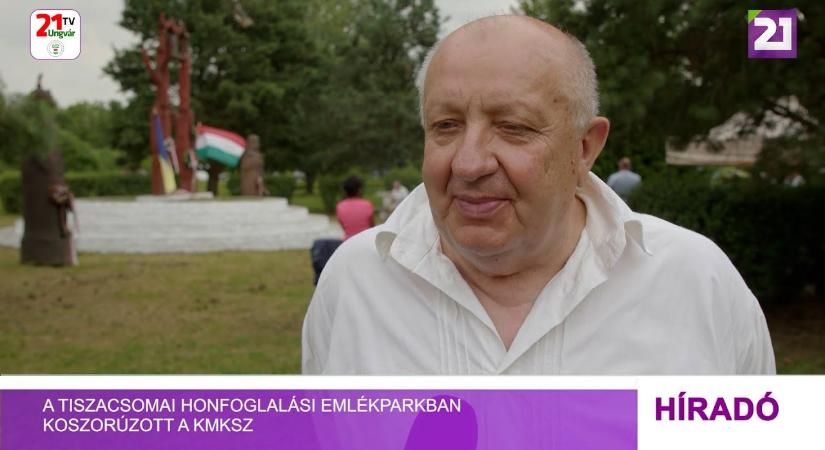 A Tiszacsomai Honfoglalási Emlékparkban koszorúzott a KMKSZ (videó)