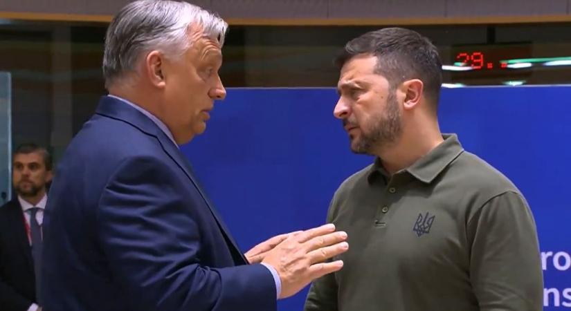 Megtörtént a nagy találkozás: Orbán nagyon magyarázott valamit Zelenszkijnek az EU-csúcs előtt – videó
