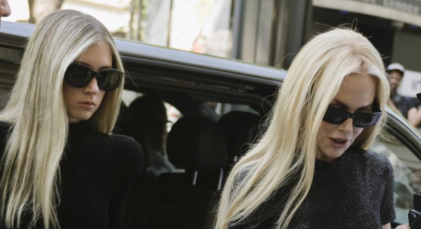 Nicole Kidman és lánya ikreknek öltöztek a párizsi divathéten