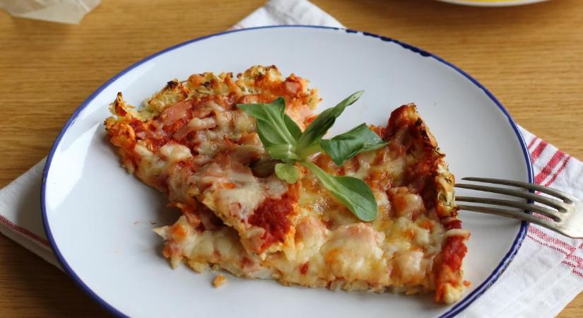 Sonkás karfiolpizza – recept