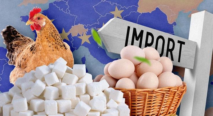 Az Európai Unió védővámot vezetett be az Ukrajnából származó cukorra és tojásra az import megugrása miatt