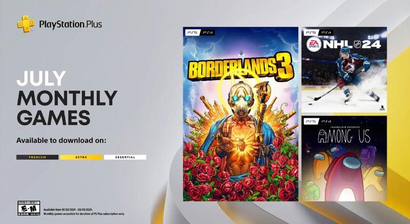 Borderlands 3 és Among Us a PS Plus júliusi ingyen játékai között