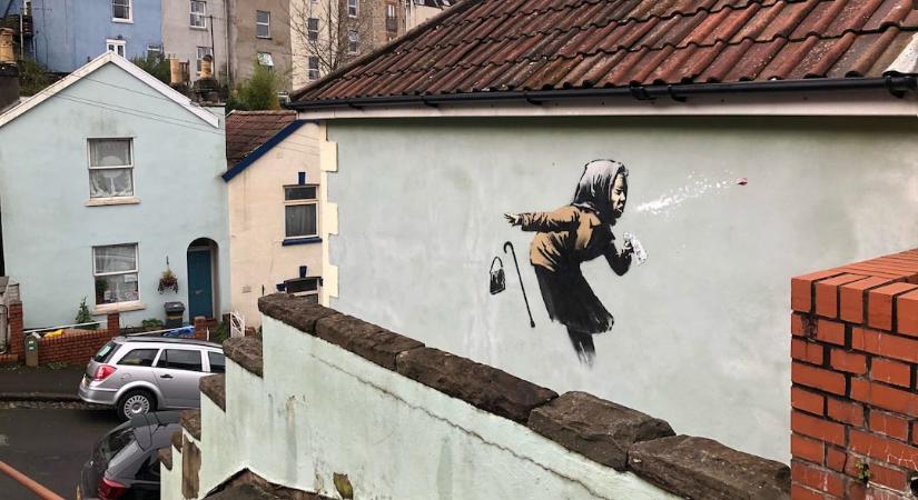 Banksy megerősítette, hogy a tüsszentő hölgy valóban az ő alkotása