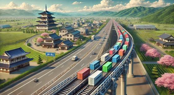 25 000 teherautót válthat ki a Japánba tervezett, 500 km hosszú futószalag, azon vinnék az árut Tokió és Oszaka között