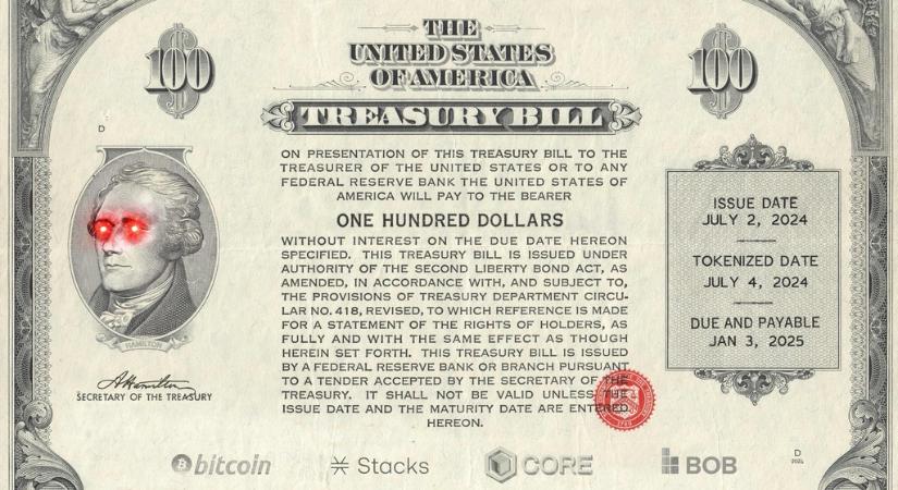 Megérkeztek a tokenizált amerikai kincstárjegyek a Bitcoin hálózatra is